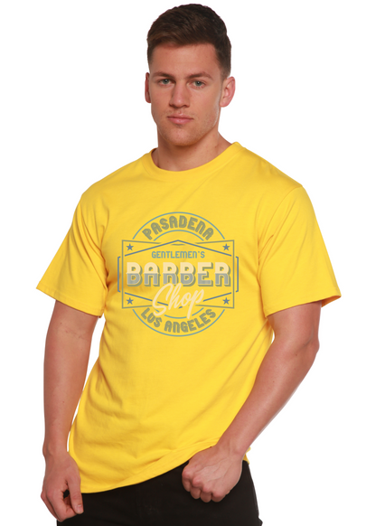 Gentlement's Barber Shop Men's Bamboo Viscose/Organic Cotton Short Sleeve Graphic T-Shirt