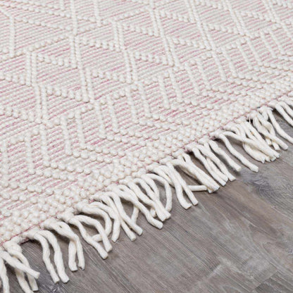 Ramsbury Soft Pink Wool Rug - Clearance