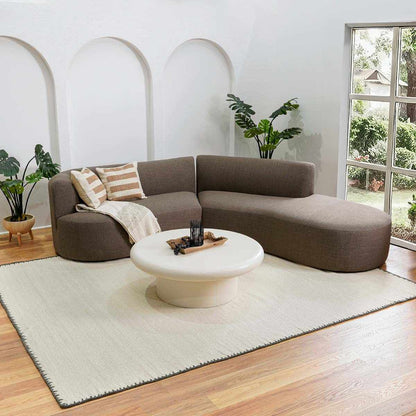 Ayumu Off White Hand Woven Wool Area Rug - Clearance