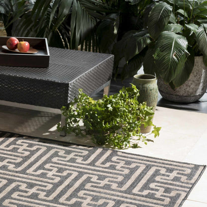 Janamuato White Geometric Cement Outdoor Planter