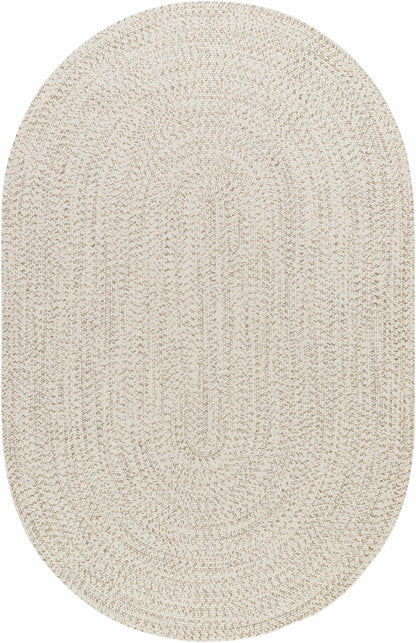 Beige Braided Faux Jute Outdoor Rug