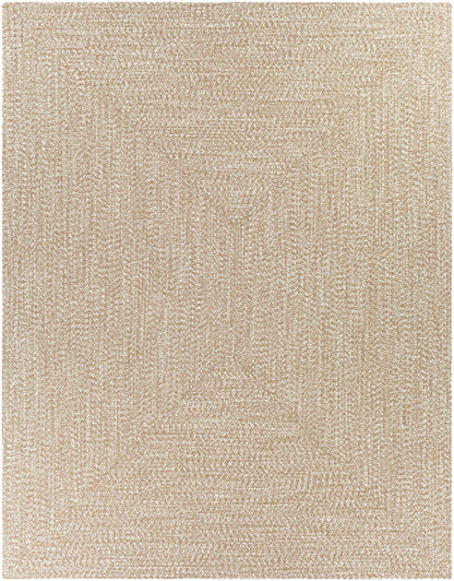Cream Braided Faux Jute Outdoor Rug