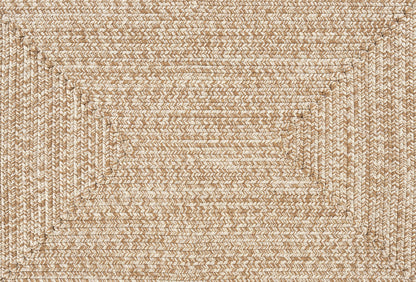 Cream Braided Faux Jute Outdoor Rug