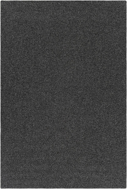 Black Braided Faux Jute Outdoor Rug