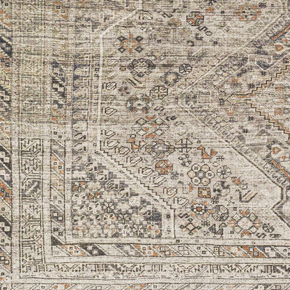 Barny Beige Flat Pile Washable Rug