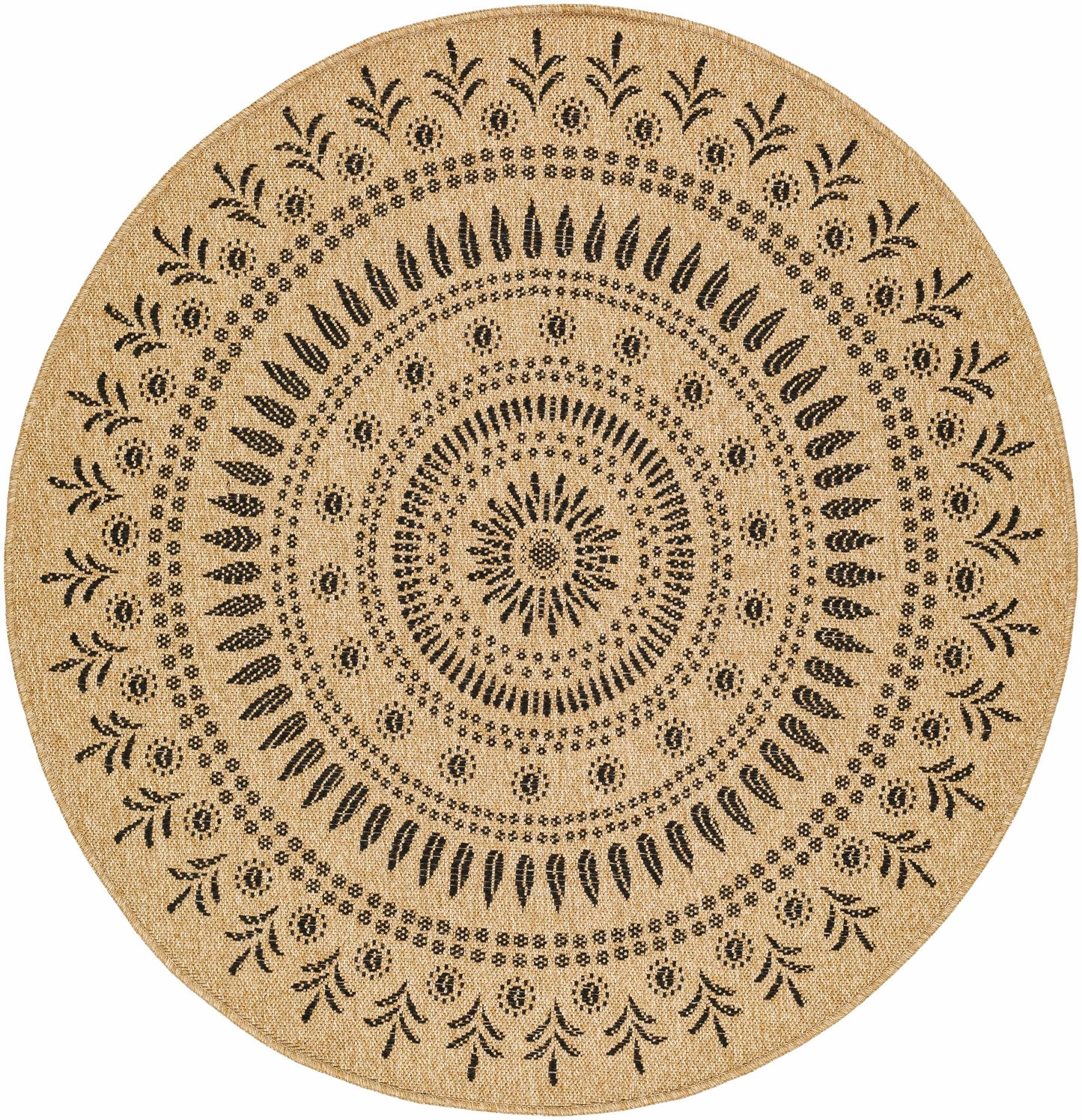 Beata Round Faux Jute Outdoor Rug - Clearance