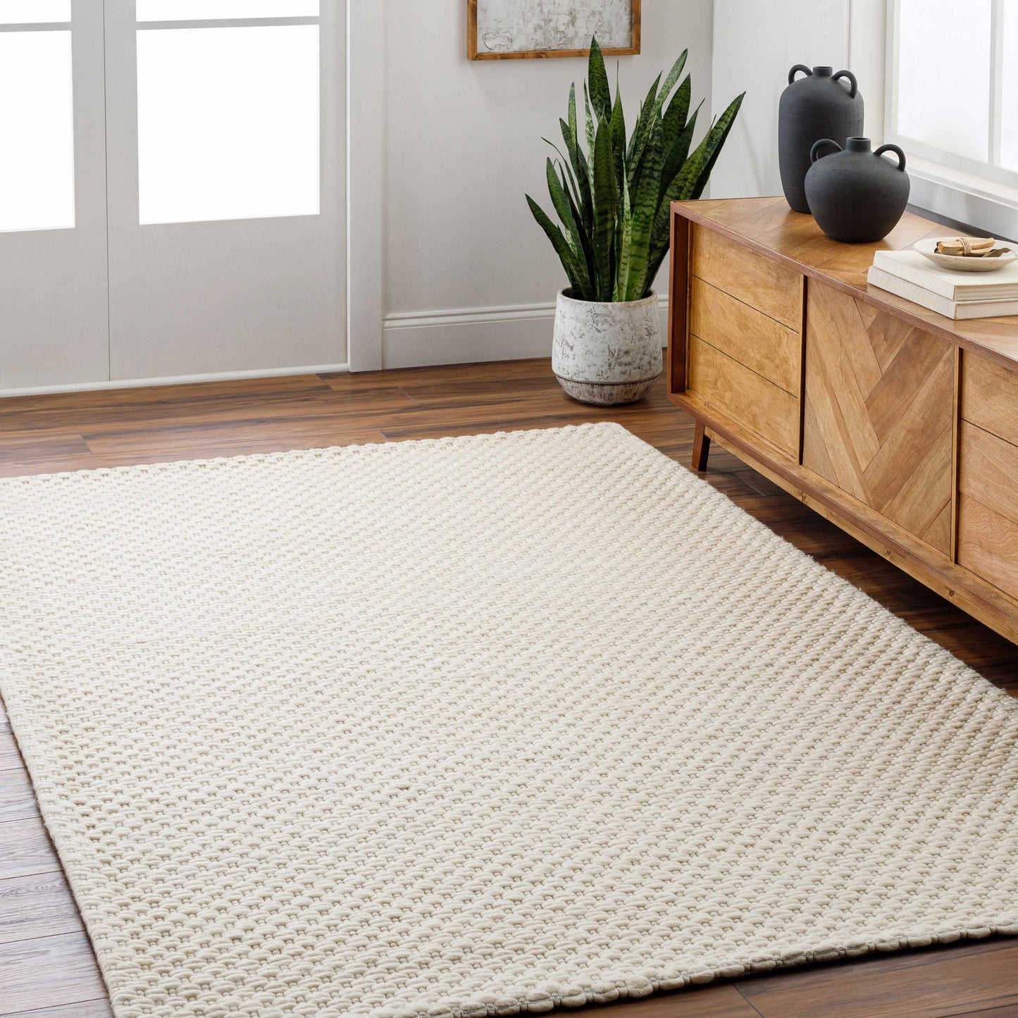 Kassa Cream Hand Woven Area Rug - Clearance