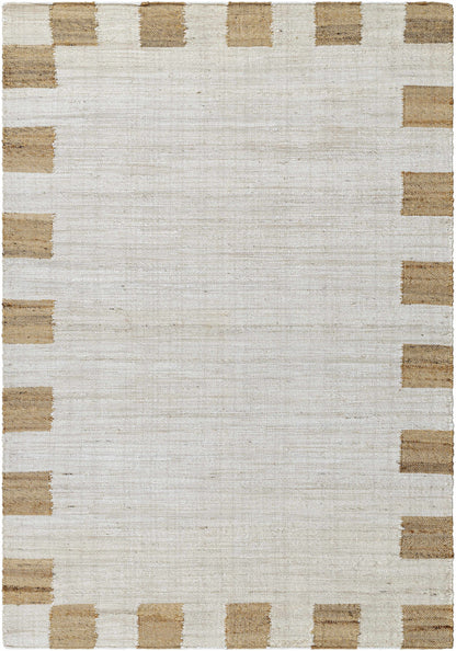 Yuval Dotted Bordered Jute Carpet - Clearance